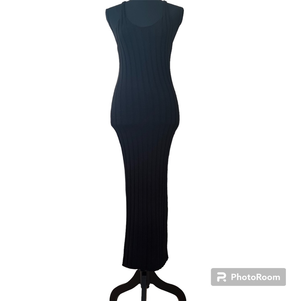PrettyLittleThing Women’s Black Knitted Maxi Dress US Size S